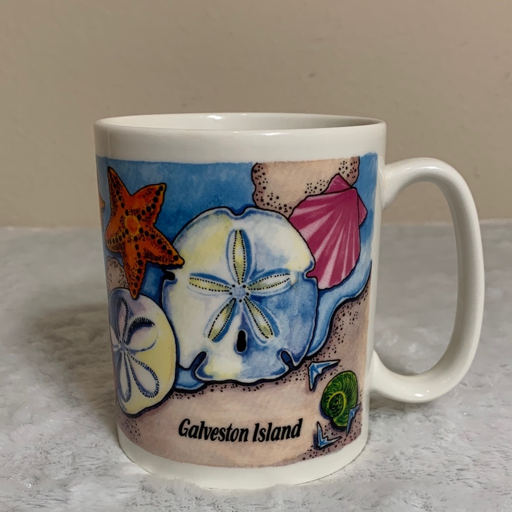 Galveston Island Texas Beach-Themed Coffee Mug - Multicolor
